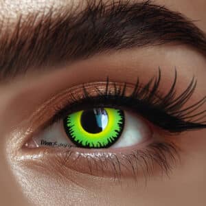 עדשות לפורים-ירוק צהוב זוהר